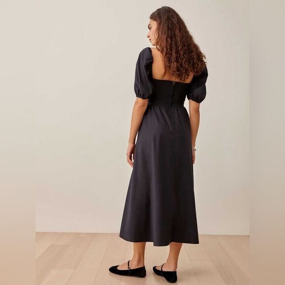 Reformation Rachelle Dress in black cotton - Picture 4 of 10